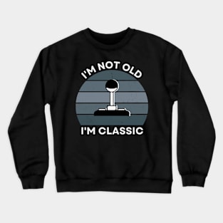 I'm not old, I'm Classic | Joystick | Retro Hardware | Vintage Sunset | '80s '90s Video Gaming Crewneck Sweatshirt